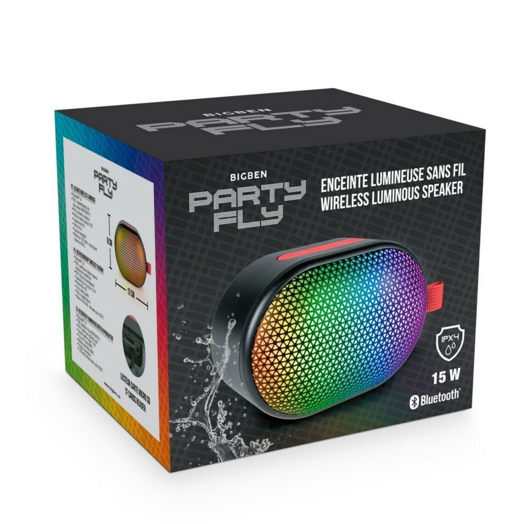 Bigben Interactive Party Fly Bluetooth Speaker Black Bigben Interactive Party Fly Bluetooth Speaker Black