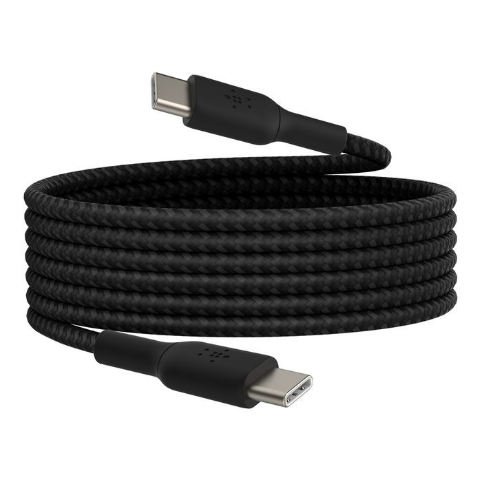 Belkin BoostCharge Braided USB-C to USB-C Cable 2m Black Belkin BoostCharge Braided USB-C to USB-C Cable 2m Black