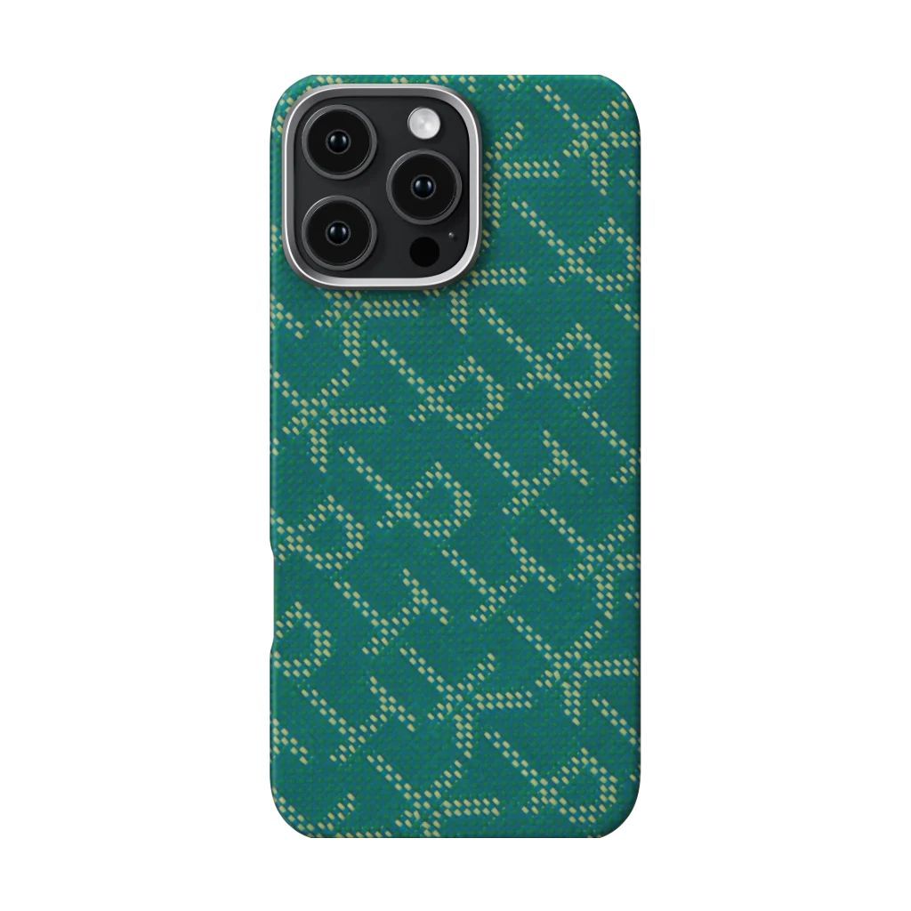 Pitaka Tactile Woven Case PTK iPhone 16 Pro Green/Gold Pitaka Tactile Woven Case PTK iPhone 16 Pro Green/Gold