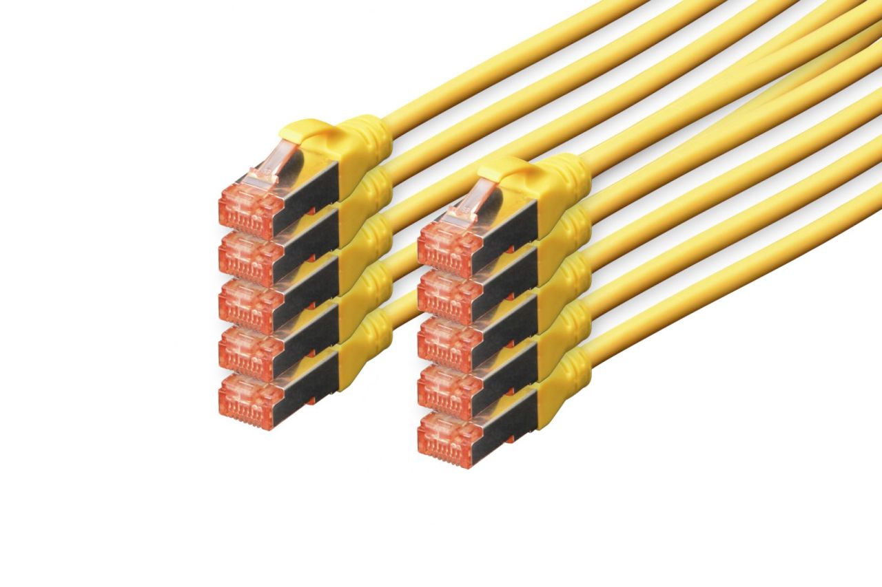 Digitus CAT6 S-FTP Patch Cable 5m Yellow (10db) Digitus CAT6 S-FTP Patch Cable 5m Yellow (10db)