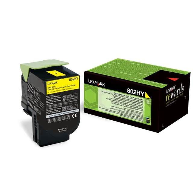 Lexmark 802HY High Yellow toner Lexmark 802HY High Yellow toner