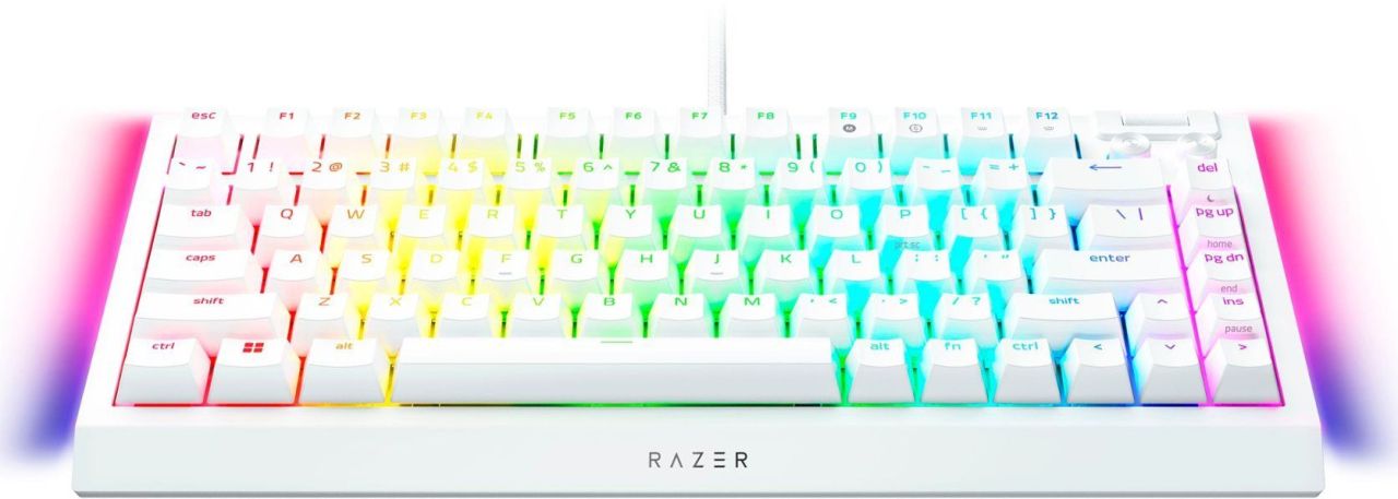 Razer BlackWidow V4 75% Mechanical Switches (Tactile) Keyboard White US Razer BlackWidow V4 75% Mechanical Switches (Tactile) Keyboard White US