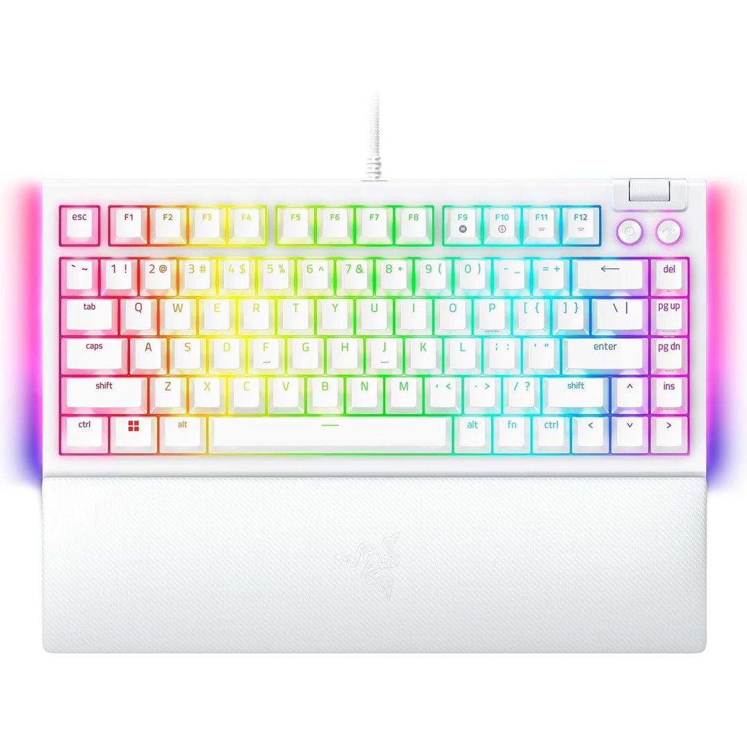 Razer BlackWidow V4 75% Mechanical Switches (Tactile) Keyboard White US Razer BlackWidow V4 75% Mechanical Switches (Tactile) Keyboard White US