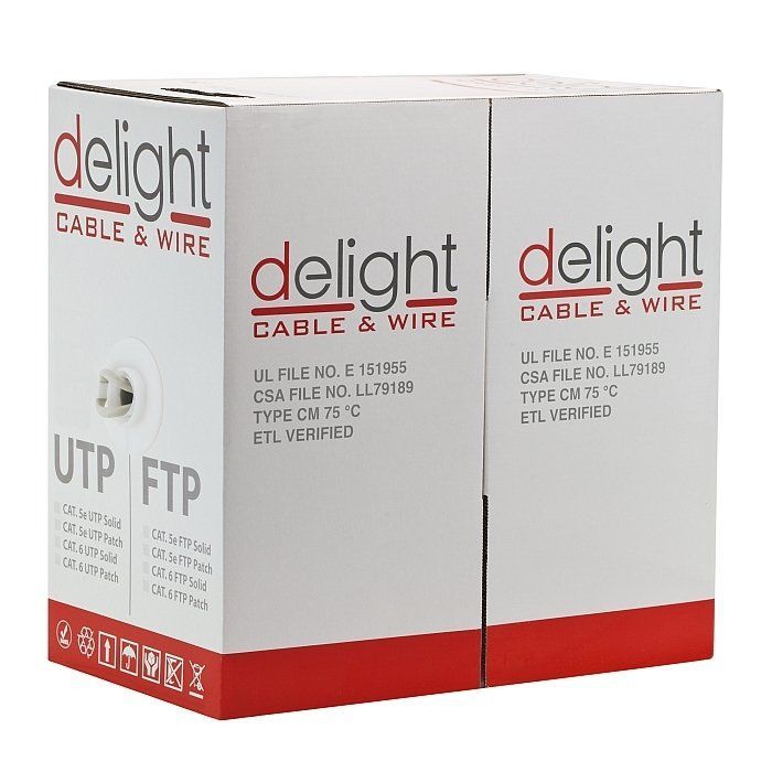 Delight CAT6 U-FTP Installation cable 305m Grey Delight CAT6 U-FTP Installation cable 305m Grey