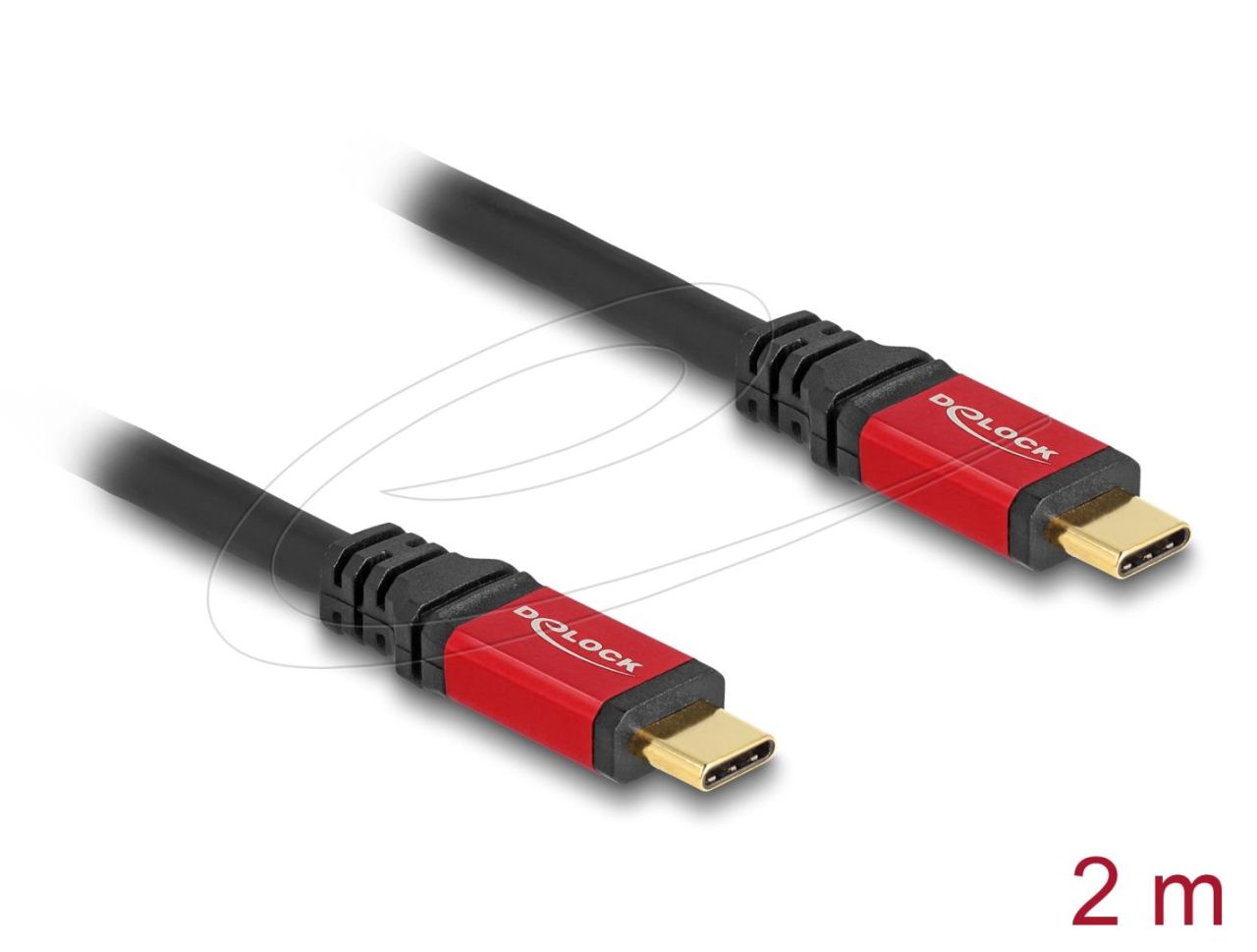 DeLock USB cable USB-C to USB-C 2m Red DeLock USB cable USB-C to USB-C 2m Red