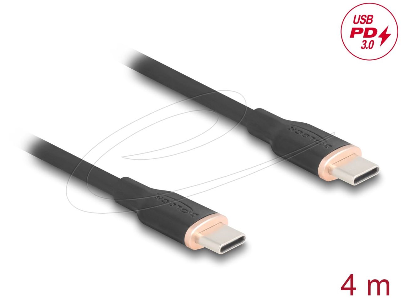 DeLock USB cable USB-C to USB-C 4m Black DeLock USB cable USB-C to USB-C 4m Black