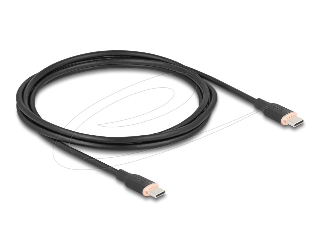 DeLock USB cable USB-C to USB-C 2,5m Black DeLock USB cable USB-C to USB-C 2,5m Black