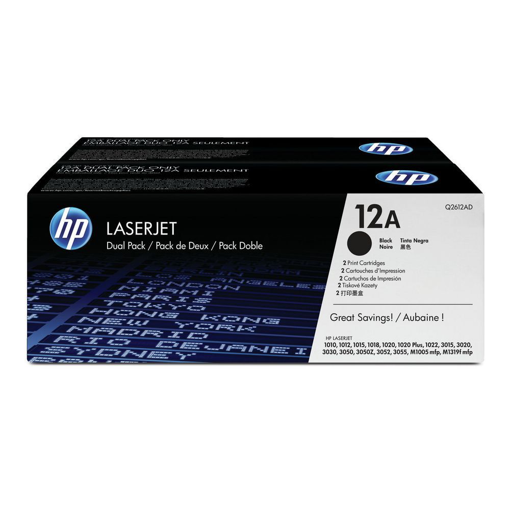 HP Q2612AD (12A) 2-pack Black toner HP Q2612AD (12A) 2-pack Black toner