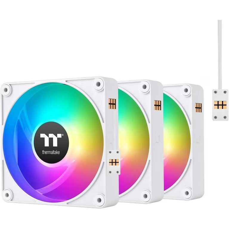 Thermaltake CT120 EX ARGB Sync PC Cooling Fan White (3-Fan Pack) Thermaltake CT120 EX ARGB Sync PC Cooling Fan White (3-Fan Pack)