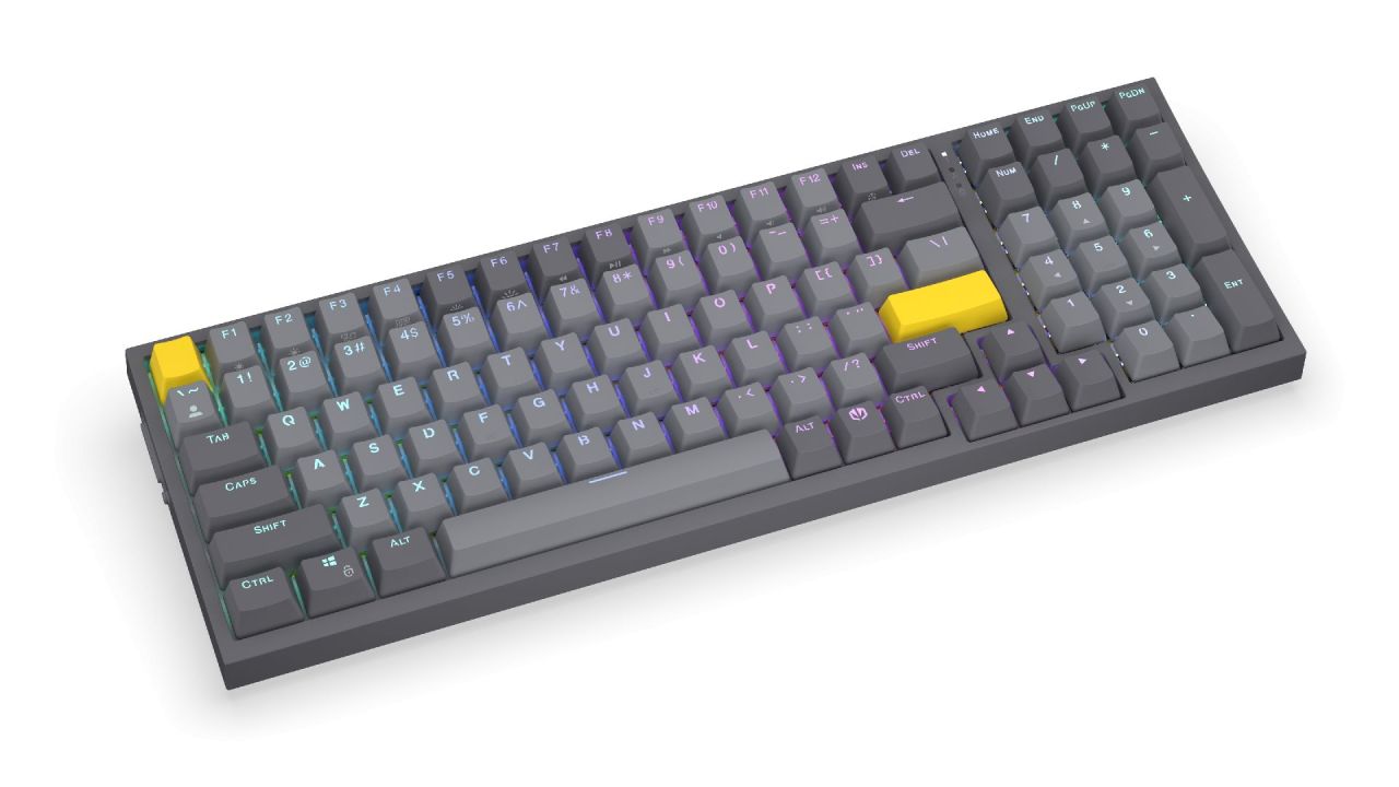 Endorfy Celeris 1800 Wireless Bluetooth Yellow Switch Mechanical Keyboard Black US