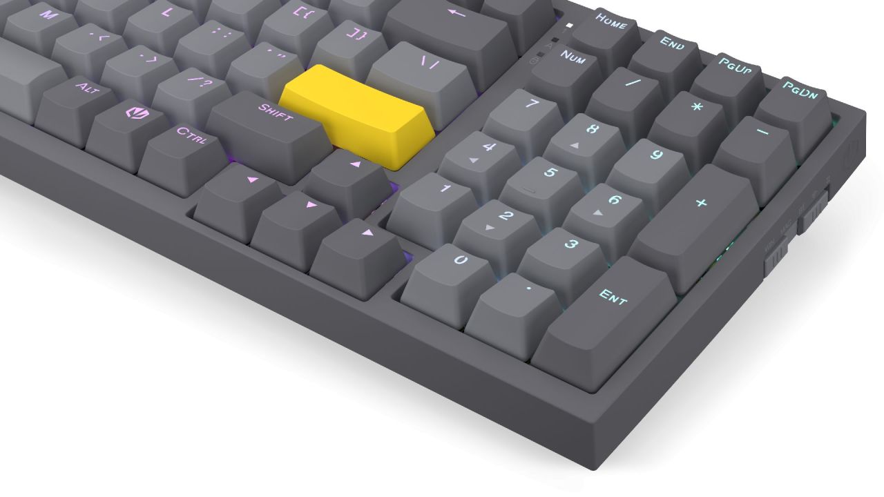Endorfy Celeris 1800 Wireless Bluetooth Yellow Switch Mechanical Keyboard Black US