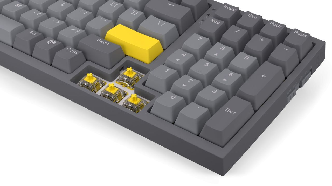 Endorfy Celeris 1800 Wireless Bluetooth Yellow Switch Mechanical Keyboard Black US