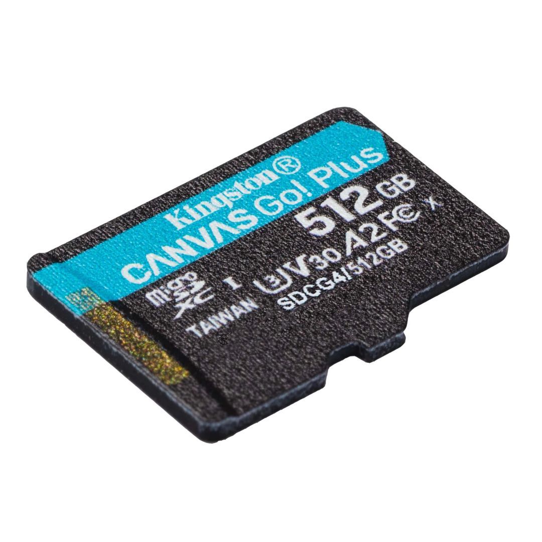 Kingston 512GB microSDXC Canvas Go Plus Gen4 200R Class10 U3 A2 adapter nélküli