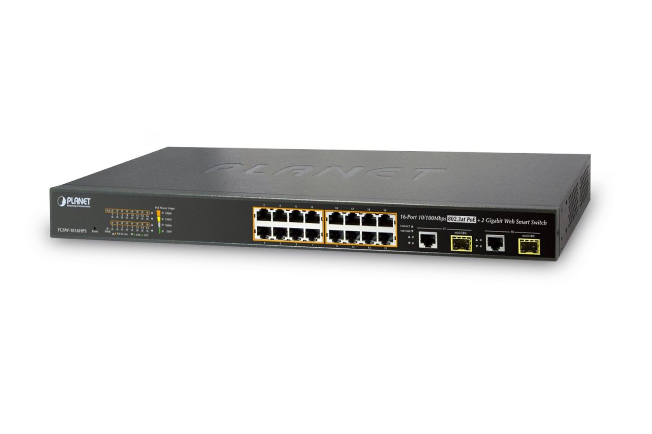 Planet PLANET managed Fast Ethernet PoE Switch