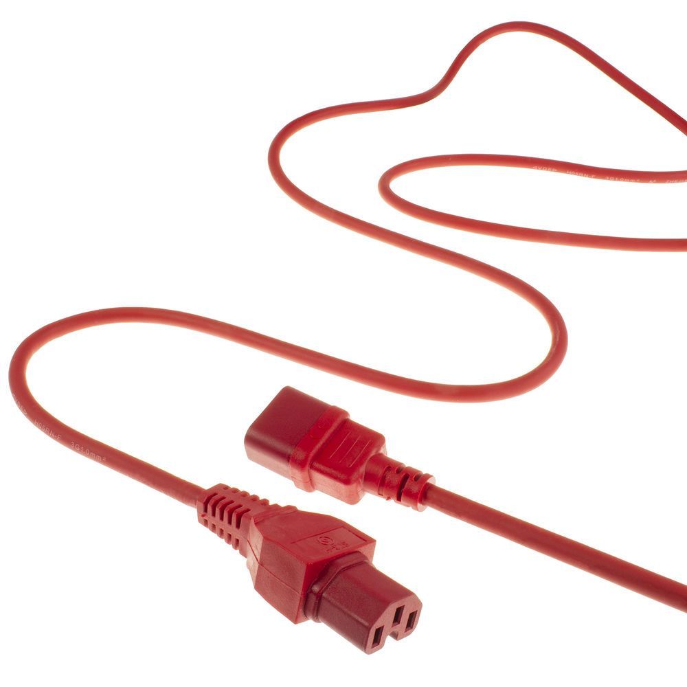 ACT Powercord C14 - C15 1,2m Red ACT Powercord C14 - C15 1,2m Red
