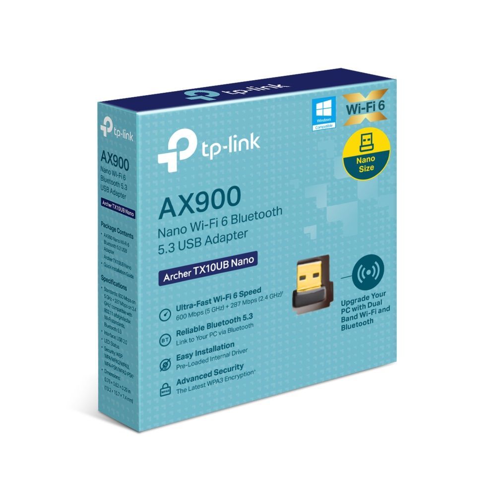 TP-Link Archer TX10UB Nano AX900 Nano Wi-Fi 6 Bluetooth 5.3 USB Adapter TP-Link Archer TX10UB Nano AX900 Nano Wi-Fi 6 Bluetooth 5.3 USB Adapter