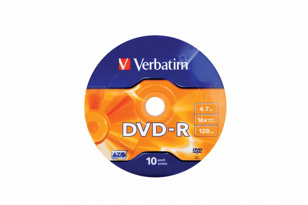 Verbatim DVD-R 4,7Gb 16x Zsugor 10db/csomag (10-es címke) Verbatim DVD-R 4,7Gb 16x Zsugor 10db/csomag (10-es címke)