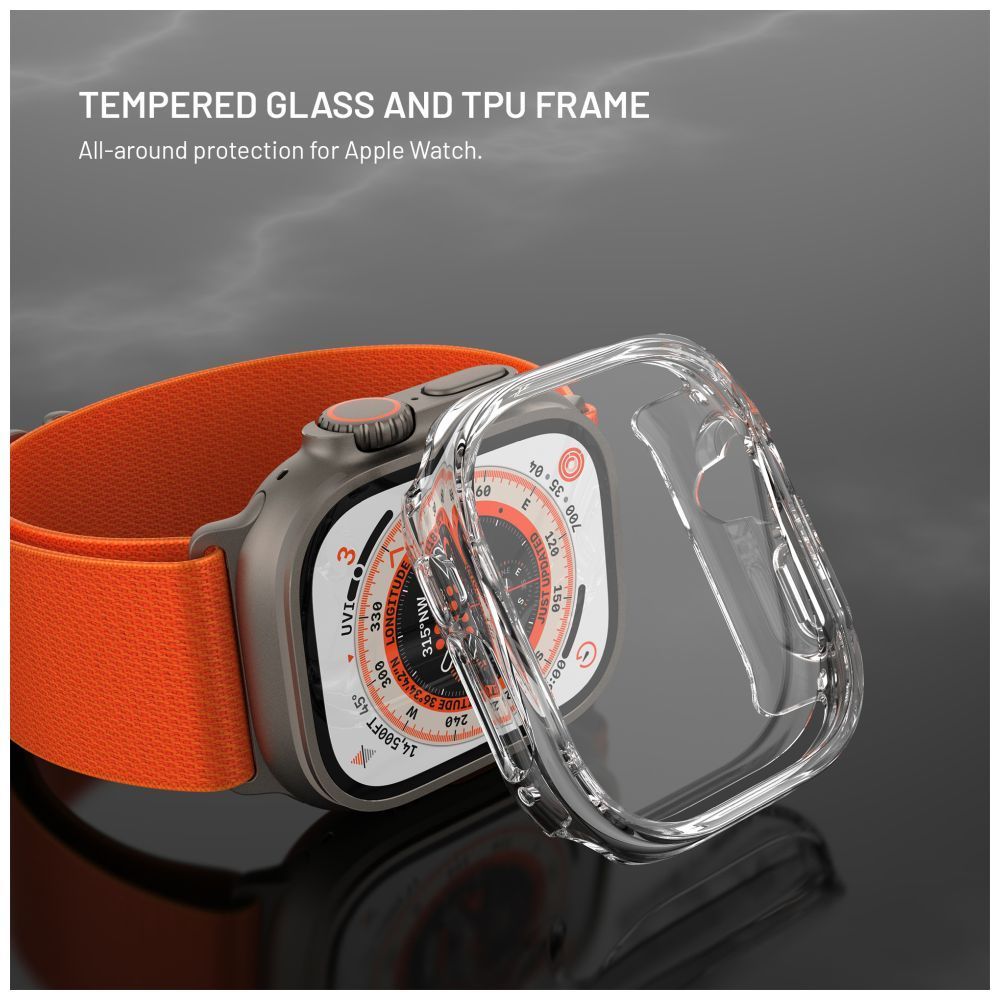 FIXED tok védő üveggel Apple Watch Ultra 49mm/Ultra 2 49mm, átlátszó