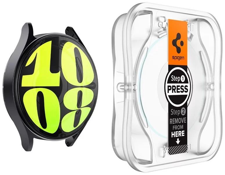 Spigen Glass tR EZ Fit Samsung Galaxy Watch7 (44mm) 2 Pack Transparency