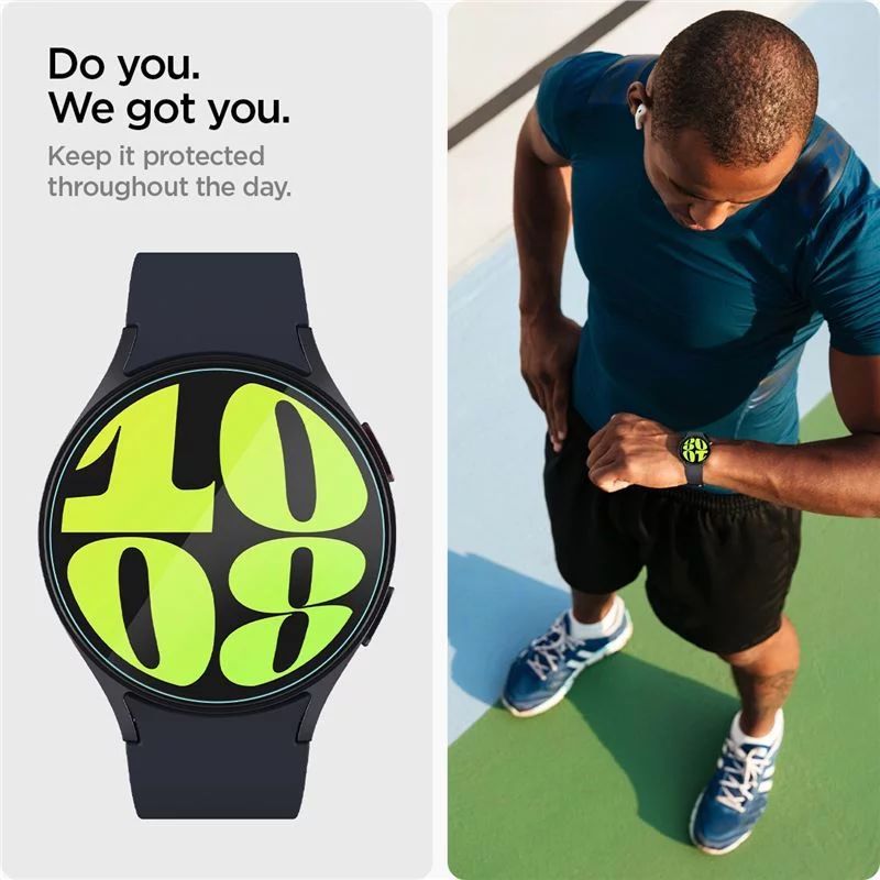 Spigen Glass tR EZ Fit Samsung Galaxy Watch7 (44mm) 2 Pack Transparency