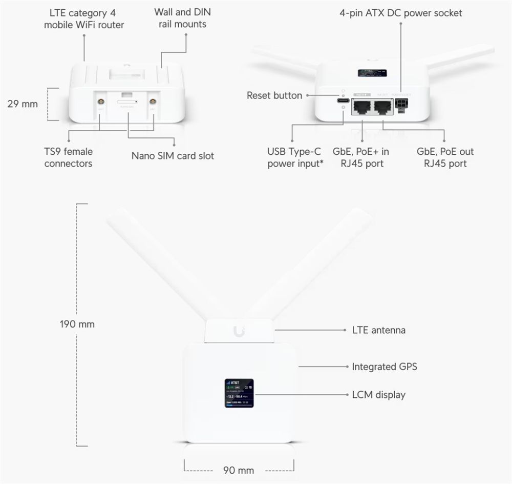 Ubiquiti UMR UniFi Mobile Router LTE White Ubiquiti UMR UniFi Mobile Router LTE White