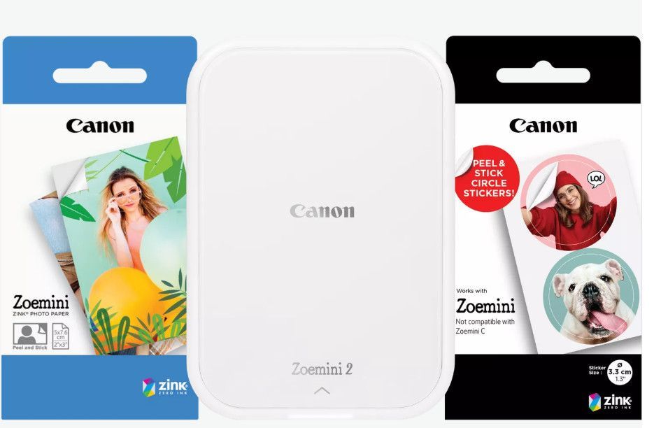 Canon Zoemini 2 Wireless Mobil Fotónyomtató Pearl White Bundle Canon Zoemini 2 Wireless Mobil Fotónyomtató Pearl White Bundle