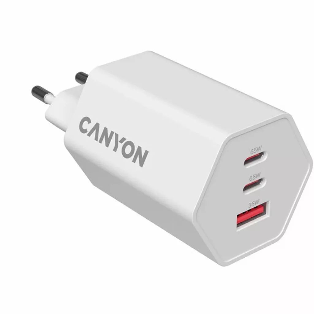 Canyon CND-CHAHEX65W Wall Charger Hexagon 65 White Canyon CND-CHAHEX65W Wall Charger Hexagon 65 White
