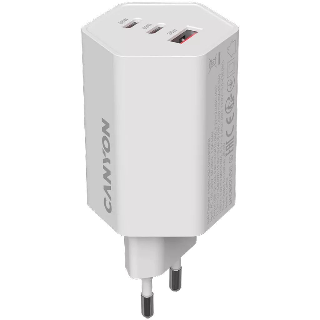 Canyon CND-CHAHEX65W Wall Charger Hexagon 65 White Canyon CND-CHAHEX65W Wall Charger Hexagon 65 White