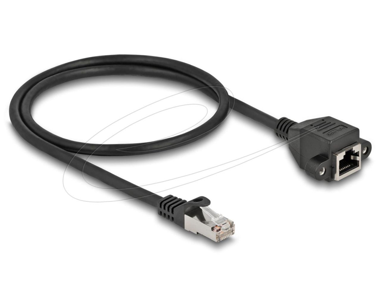 DeLock CAT6A S-FTP Patch Cable 0,5m Black DeLock CAT6A S-FTP Patch Cable 0,5m Black