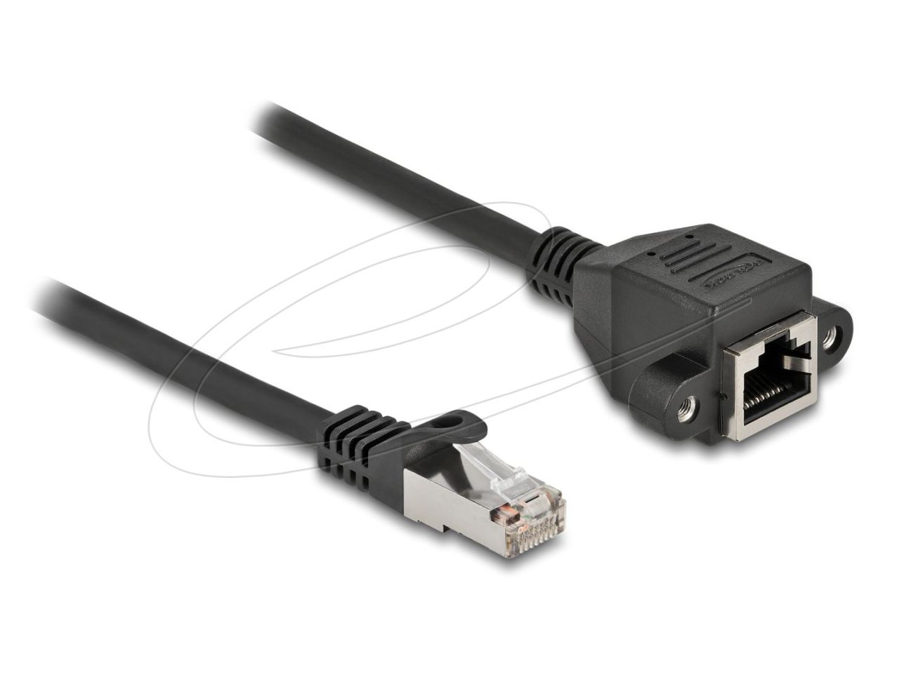 DeLock CAT6A S-FTP Patch Cable 1m Black DeLock CAT6A S-FTP Patch Cable 1m Black