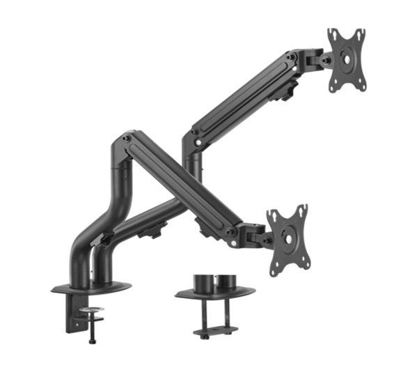 Gembird MA-DA2-02 Adjustable Tilting Desk 2-Display Mounting Arm 17”-32” Black Gembird MA-DA2-02 Adjustable Tilting Desk 2-Display Mounting Arm 17”-32” Black