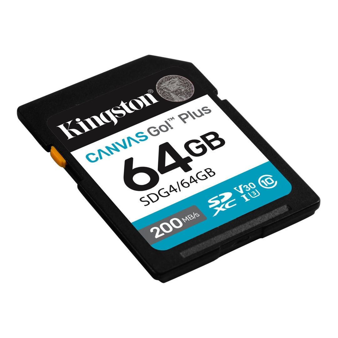 Kingston 64GB Canvas Go Plus Gen4 Class 10 UHS-I U3 V30 Kingston 64GB Canvas Go Plus Gen4 Class 10 UHS-I U3 V30
