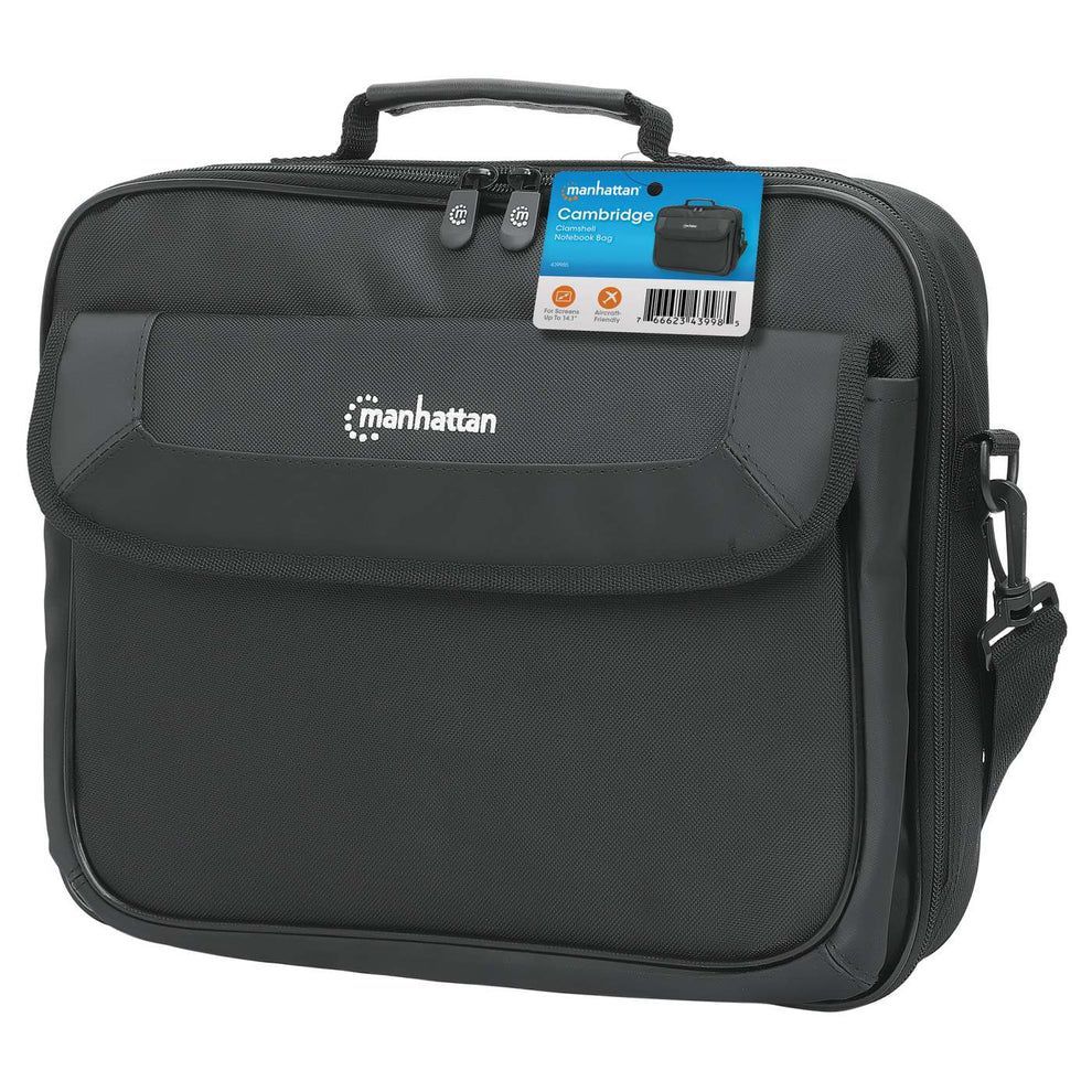 Manhattan Cambridge Clamshell Laptop Bag 14,1" Black Manhattan Cambridge Clamshell Laptop Bag 14,1" Black