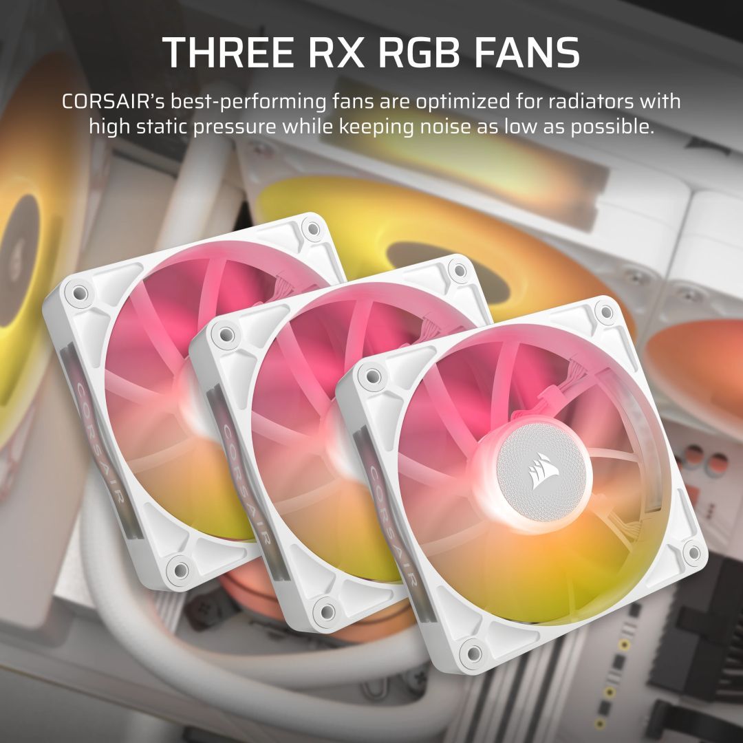 Corsair iCUE LINK TITAN 360 RX LCD Liquid CPU Cooler White Corsair iCUE LINK TITAN 360 RX LCD Liquid CPU Cooler White