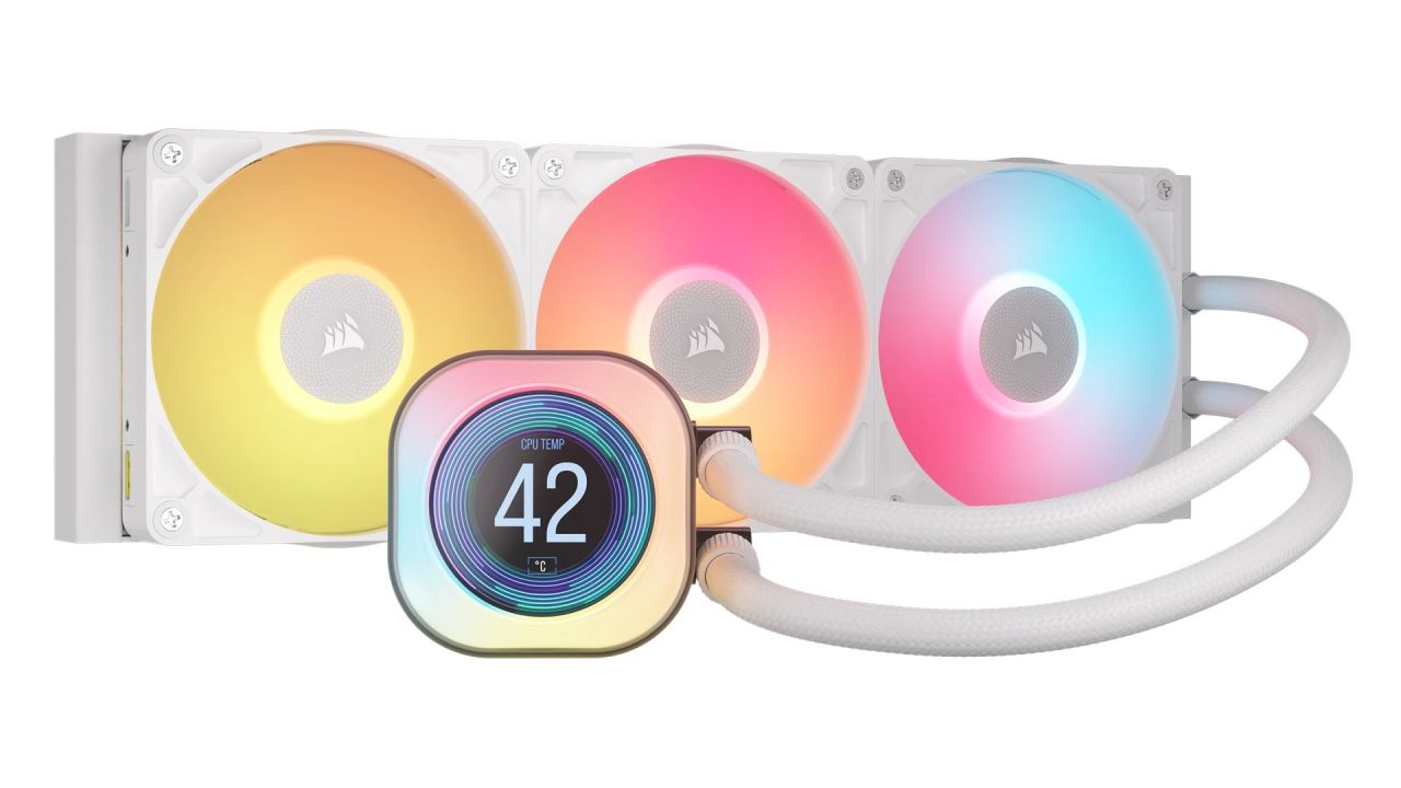 Corsair iCUE LINK TITAN 360 RX LCD Liquid CPU Cooler White Corsair iCUE LINK TITAN 360 RX LCD Liquid CPU Cooler White