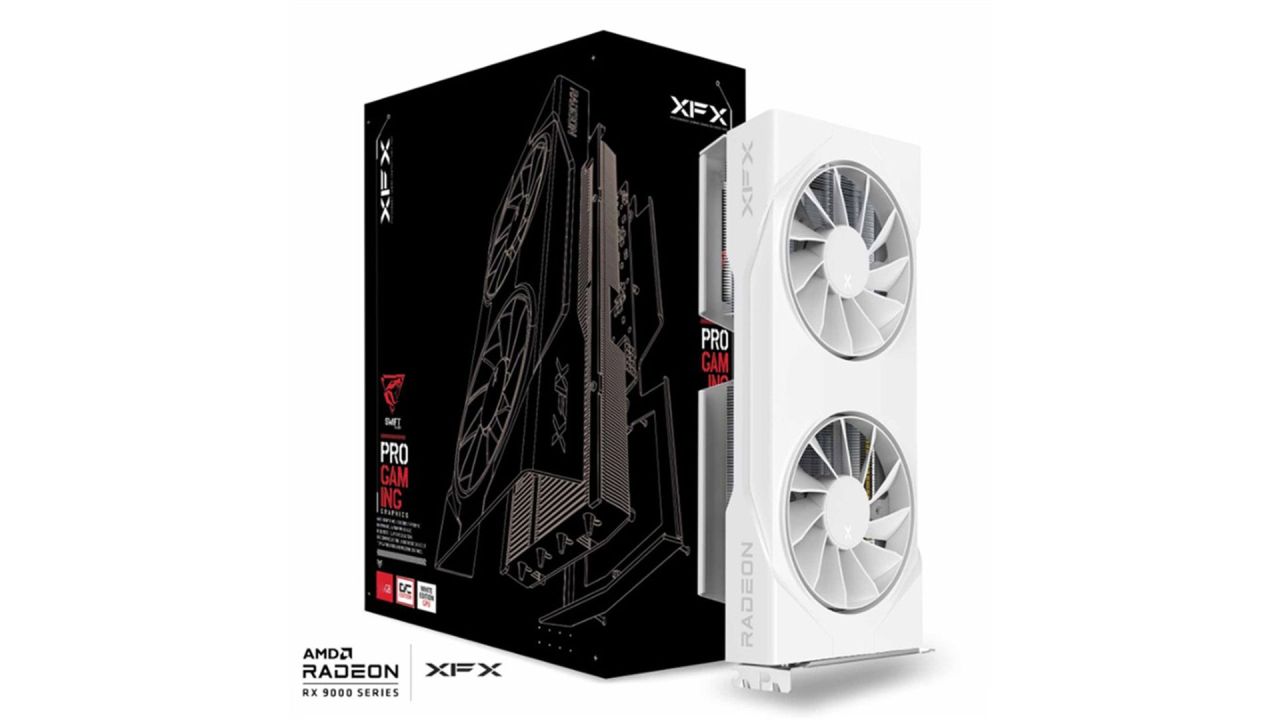 XFX RX9060 XT OC 8GB DDR6 Swift Gaming Edition White XFX RX9060 XT OC 8GB DDR6 Swift Gaming Edition White