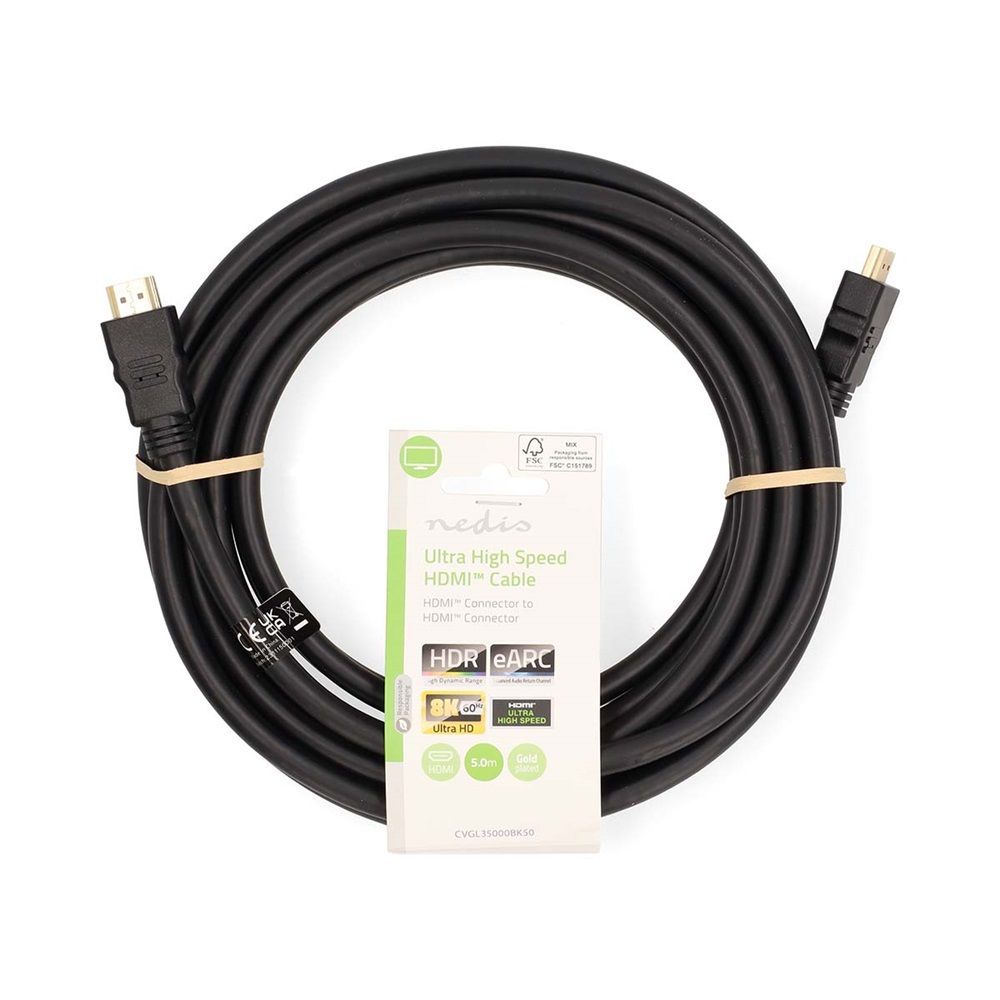Nedis ultra HDMI 2.1 Cable 5m Black Nedis ultra HDMI 2.1 Cable 5m Black