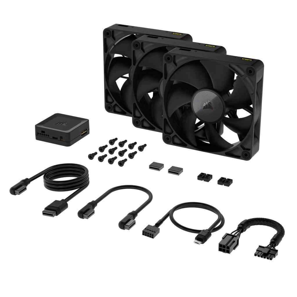 Corsair iCUE LINK RX120 120mm PWM Single Fan Triple Starter Kit Corsair iCUE LINK RX120 120mm PWM Single Fan Triple Starter Kit