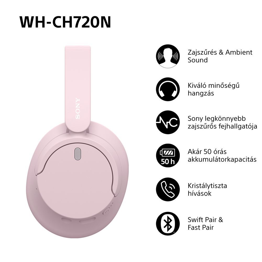 Sony WHCH720NP Bluetooth Headset Pink Sony WHCH720NP Bluetooth Headset Pink