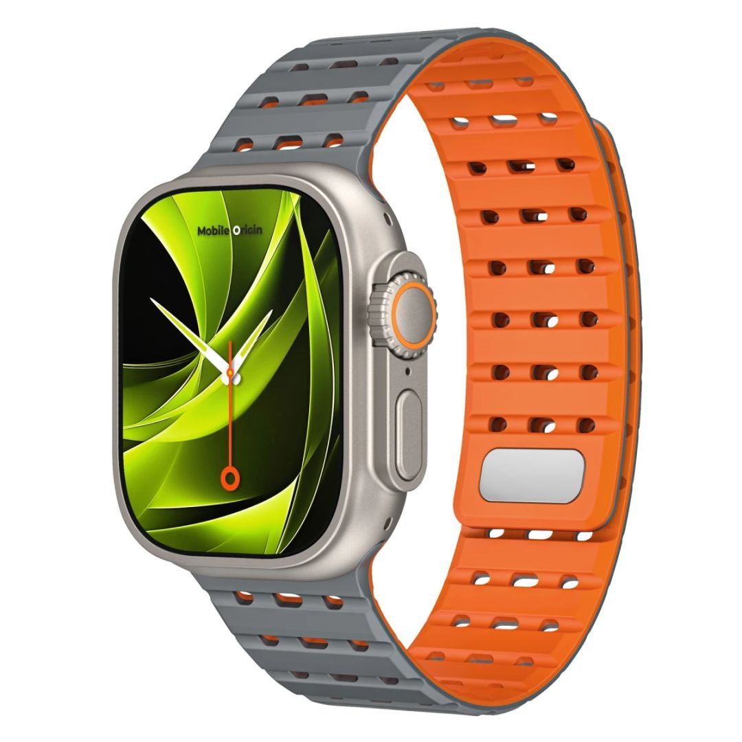 Mobile Origin Magnetic Strap for AW 44/45/46/49mm Grey/Orange