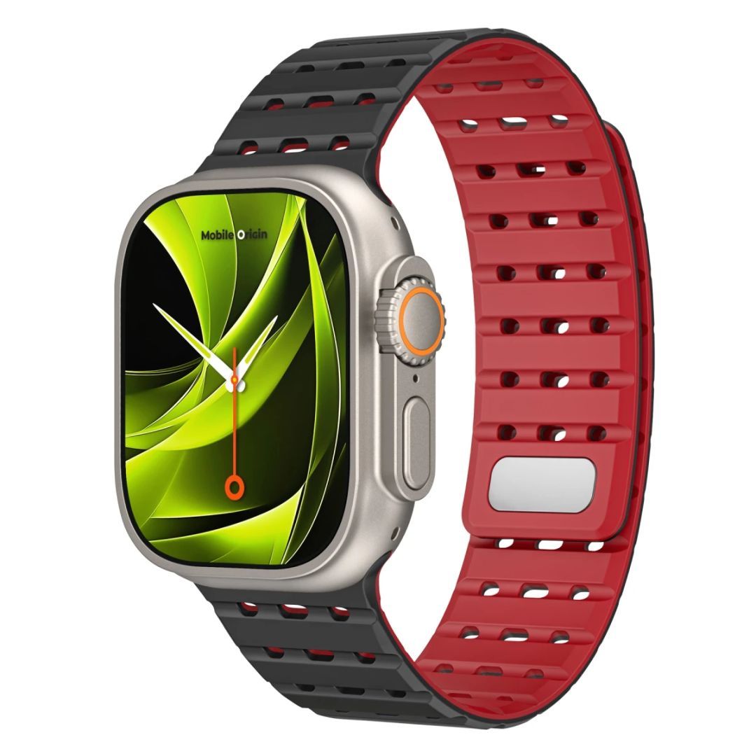 Mobile Origin Magnetic Strap for AW 44/45/46/49mm Black/Red Mobile Origin Magnetic Strap for AW 44/45/46/49mm Black/Red