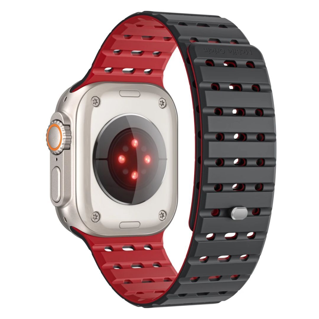 Mobile Origin Magnetic Strap for AW 44/45/46/49mm Black/Red Mobile Origin Magnetic Strap for AW 44/45/46/49mm Black/Red