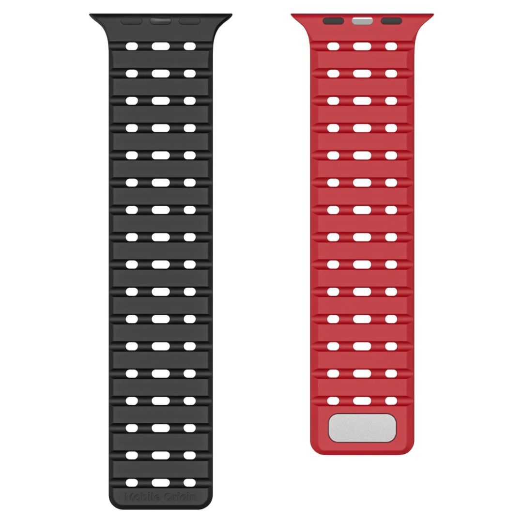Mobile Origin Magnetic Strap for AW 44/45/46/49mm Black/Red Mobile Origin Magnetic Strap for AW 44/45/46/49mm Black/Red