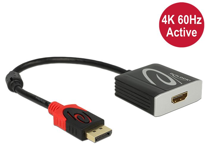 DeLock Adapter Displayport 1.2 male > HDMI female 4K 60 Hz Active DeLock Adapter Displayport 1.2 male > HDMI female 4K 60 Hz Active