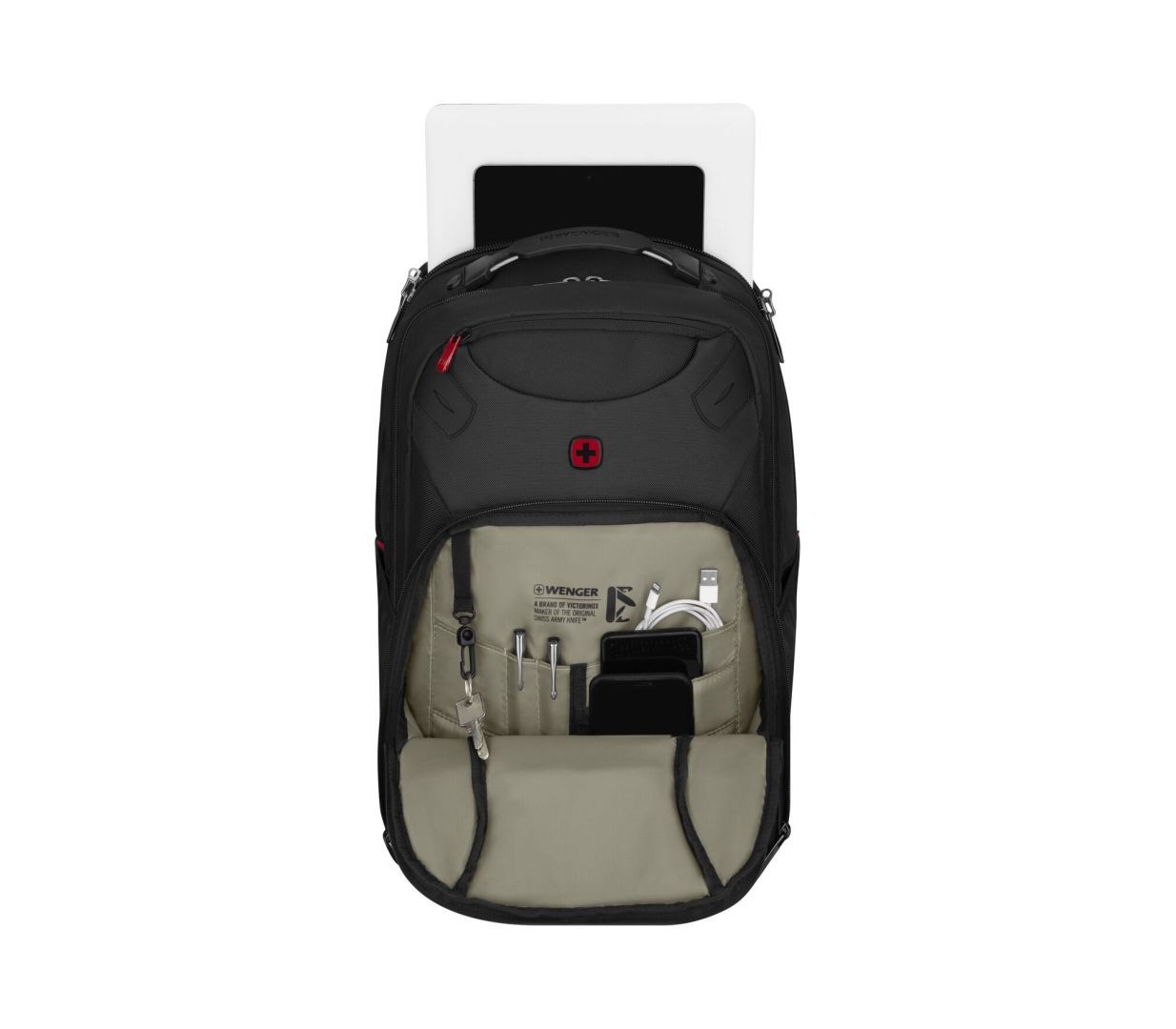 Wenger Cosmic 17" Laptop Backpack with Tablet Pocket Black Wenger Cosmic 17" Laptop Backpack with Tablet Pocket Black