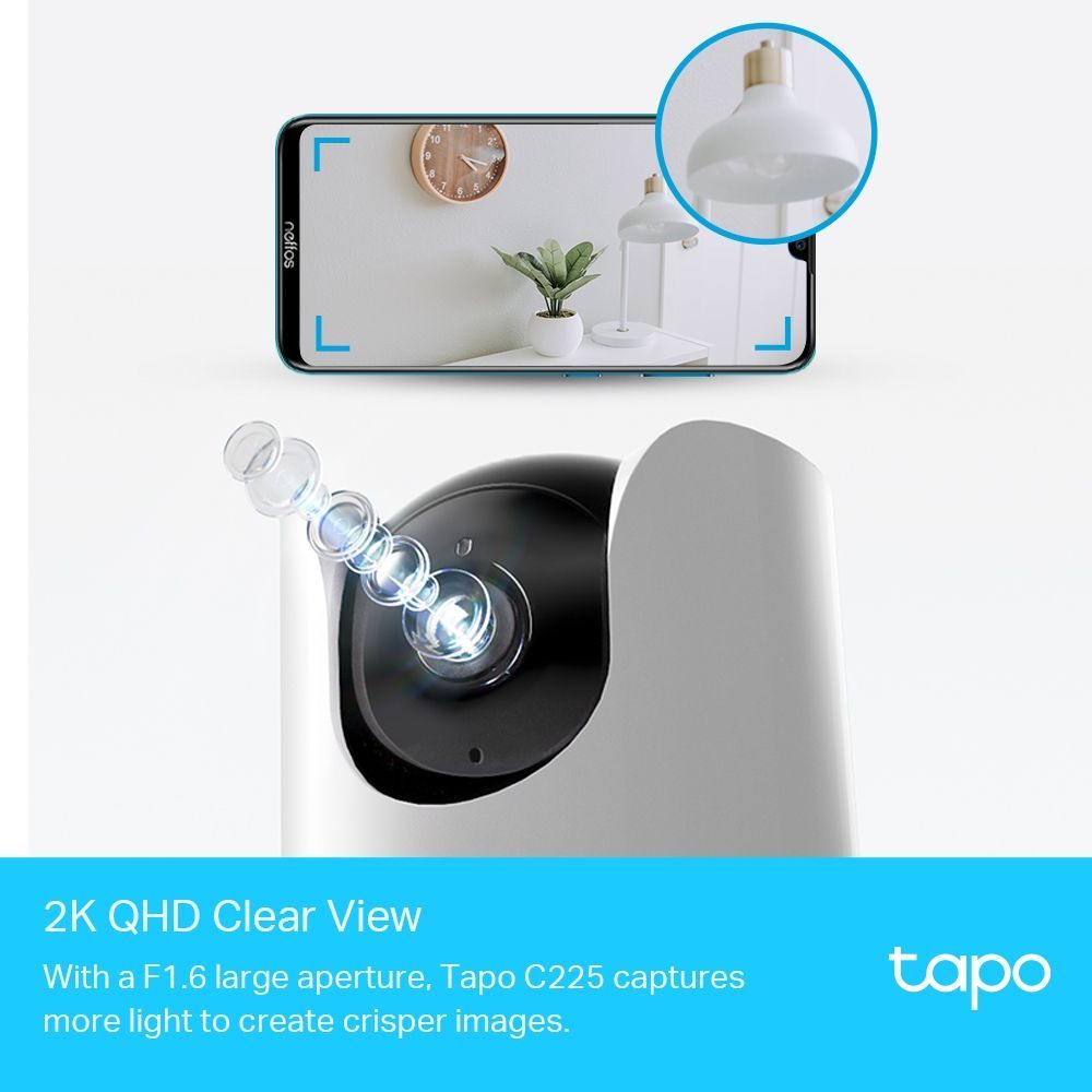 TP-Link Tapo C225 Pan/Tilt AI Home Security Wi-Fi Camera TP-Link Tapo C225 Pan/Tilt AI Home Security Wi-Fi Camera
