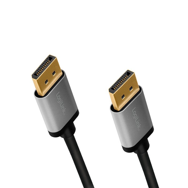 Logilink DisplayPort cable DP/M to DP/M 4K/60 Hz 2m Black/Grey Logilink DisplayPort cable DP/M to DP/M 4K/60 Hz 2m Black/Grey