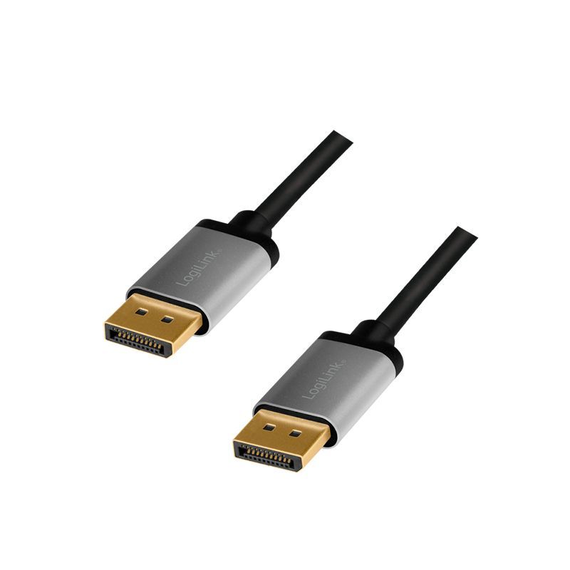 Logilink DisplayPort cable DP/M to DP/M 4K/60 Hz 2m Black/Grey Logilink DisplayPort cable DP/M to DP/M 4K/60 Hz 2m Black/Grey