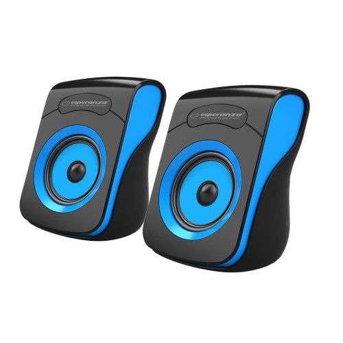 Esperanza Flamenco USB Stereo Speakers Black/Blue Esperanza Flamenco USB Stereo Speakers Black/Blue