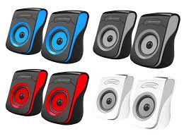 Esperanza Flamenco USB Stereo Speakers Black/Blue Esperanza Flamenco USB Stereo Speakers Black/Blue